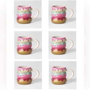 6-pack Colorful Donut-Themed Mugs